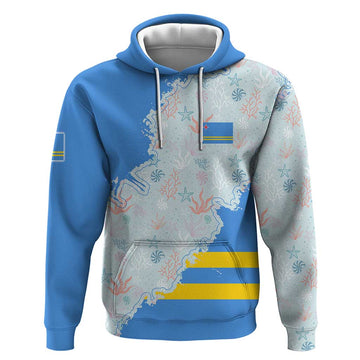 Aruba Hoodie with Marine Patterns  Ocean-Inspired Design TS04