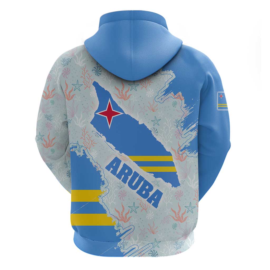 Aruba Hoodie with Marine Patterns  Ocean-Inspired Design TS04