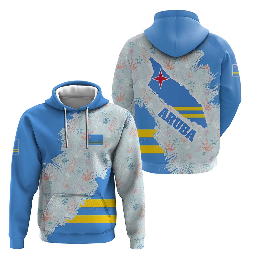 Aruba Hoodie with Marine Patterns  Ocean-Inspired Design TS04