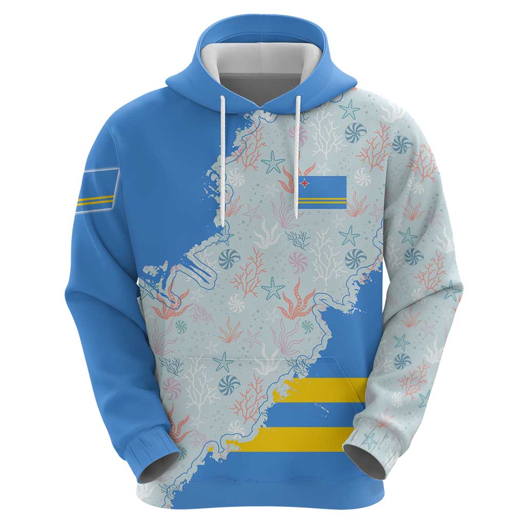 Aruba Hoodie with Marine Patterns  Ocean-Inspired Design TS04