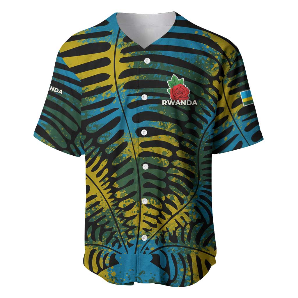 Rwanda Baseball Jersey with Gorilla Family Kwita Izina Leaf Jungle Spirit TS04