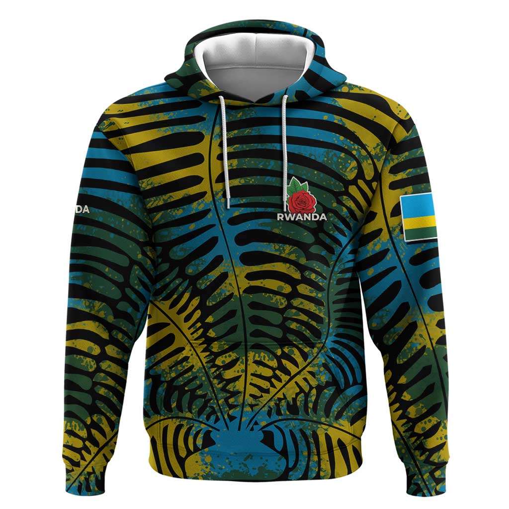 Rwanda Hoodie with Gorilla Family Kwita Izina Leaf Jungle Spirit TS04