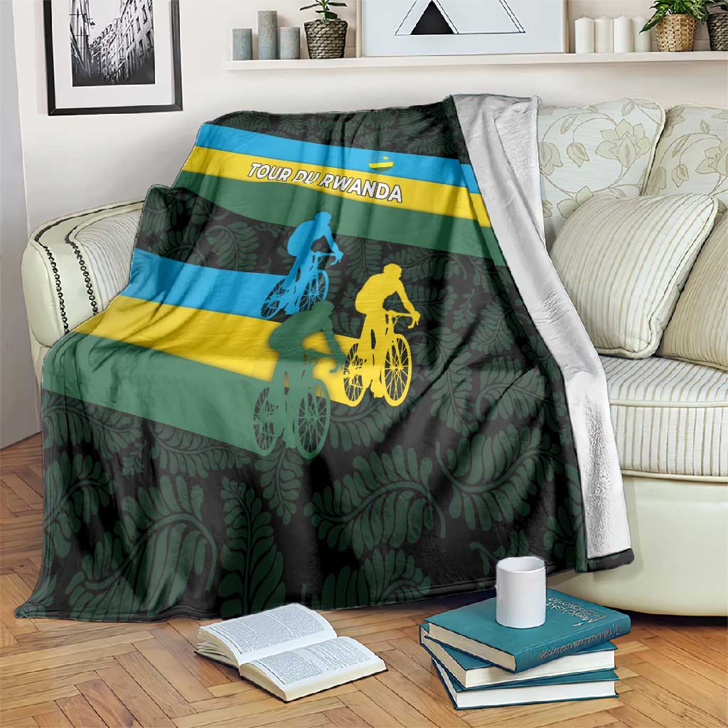 Rwanda Blanket with Tour du Rwanda Cycling Race Flag Stripe Spirit TS04