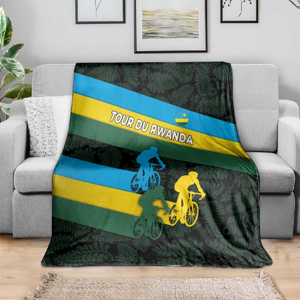 Rwanda Blanket with Tour du Rwanda Cycling Race Flag Stripe Spirit TS04