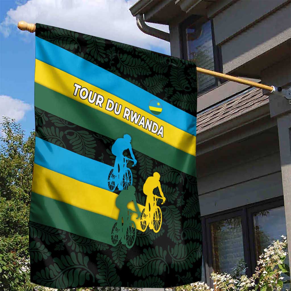 Rwanda Garden Flag with Tour du Rwanda Cycling Race Flag Stripe Spirit TS04