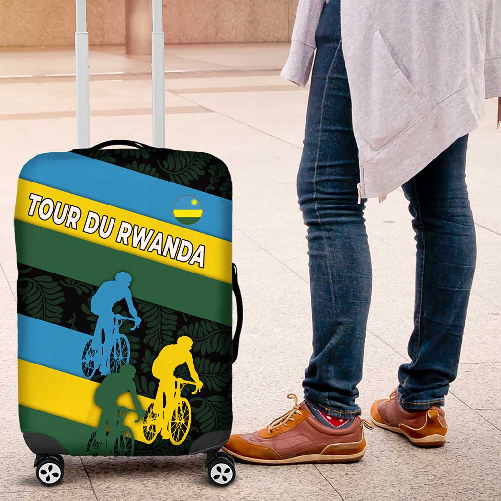 Rwanda Luggage Cover with Tour du Rwanda Cycling Race Flag Stripe Spirit TS04