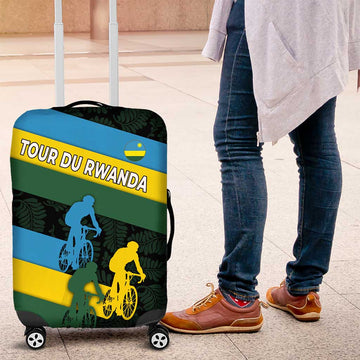 Rwanda Luggage Cover with Tour du Rwanda Cycling Race Flag Stripe Spirit TS04