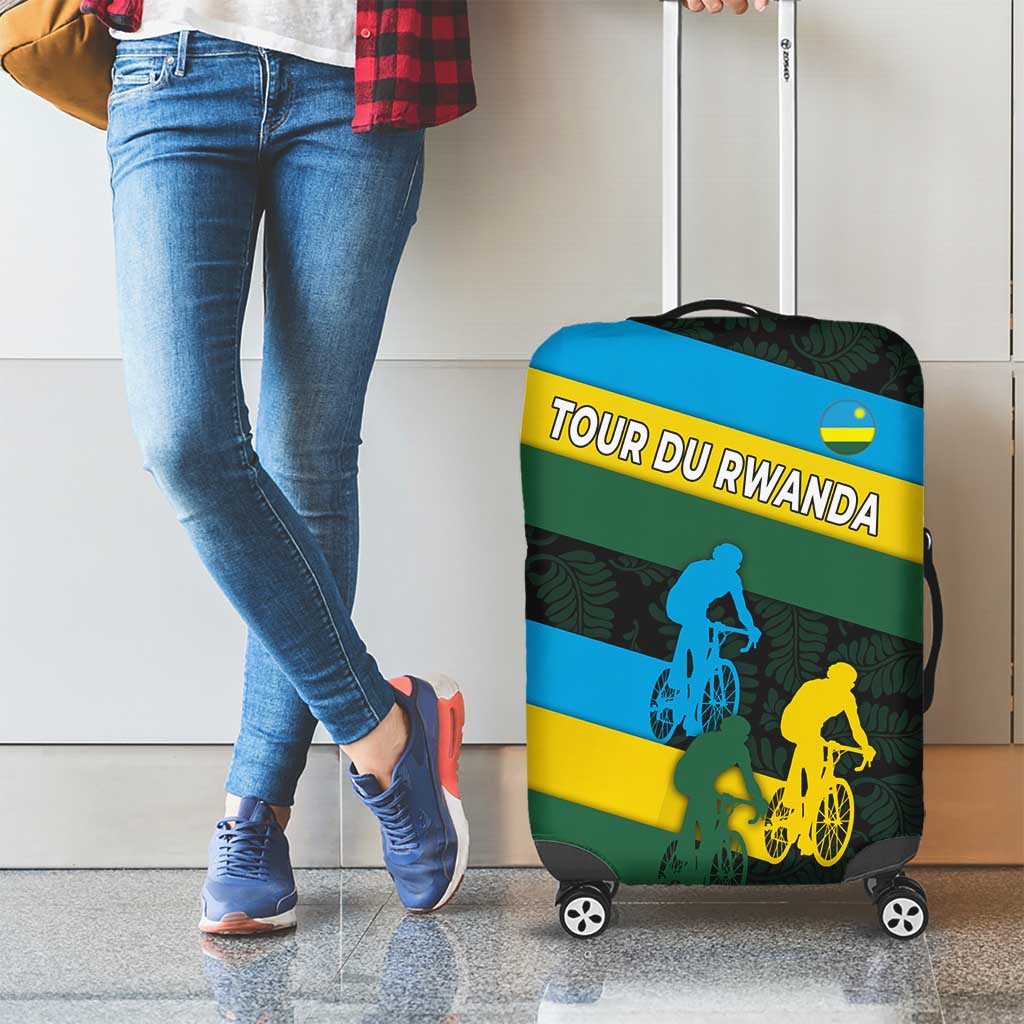 Rwanda Luggage Cover with Tour du Rwanda Cycling Race Flag Stripe Spirit TS04