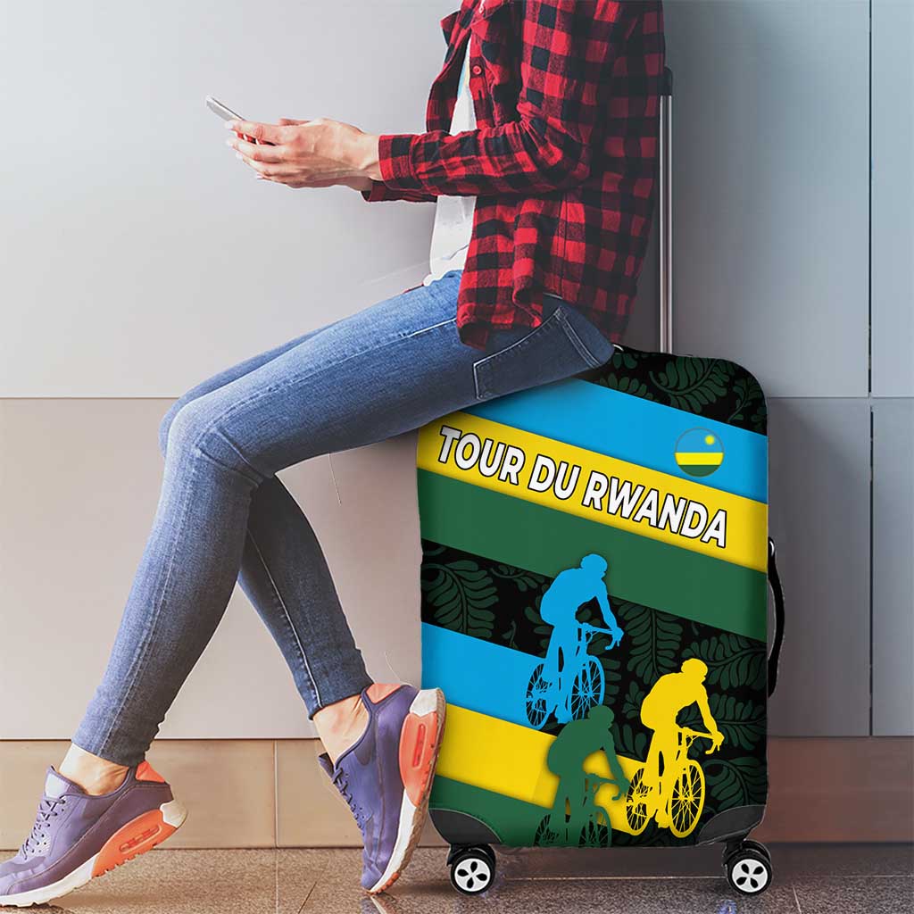 Rwanda Luggage Cover with Tour du Rwanda Cycling Race Flag Stripe Spirit TS04