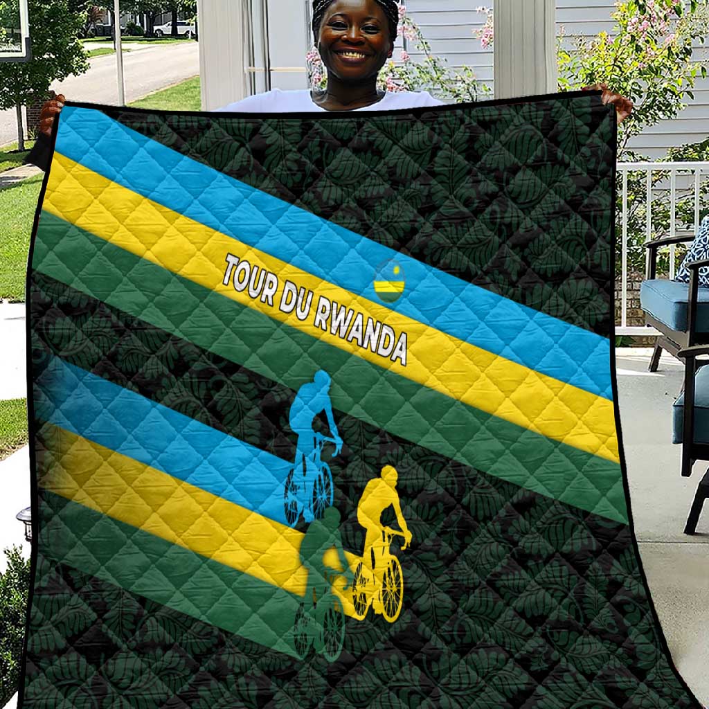 Rwanda Quilt with Tour du Rwanda Cycling Race Flag Stripe Spirit TS04