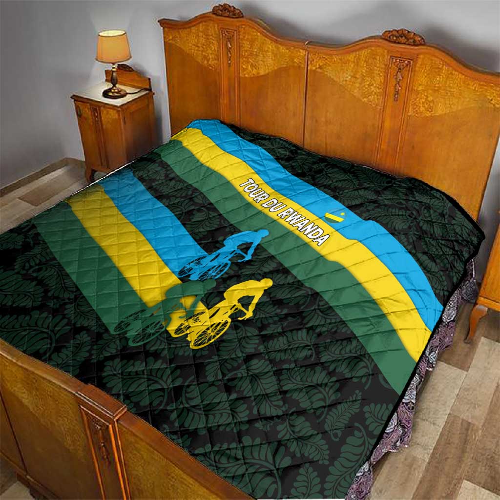 Rwanda Quilt with Tour du Rwanda Cycling Race Flag Stripe Spirit TS04