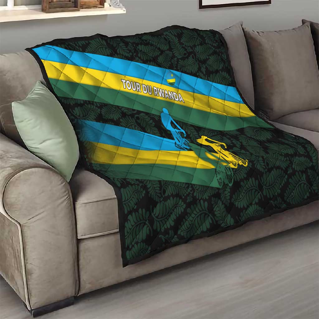 Rwanda Quilt with Tour du Rwanda Cycling Race Flag Stripe Spirit TS04