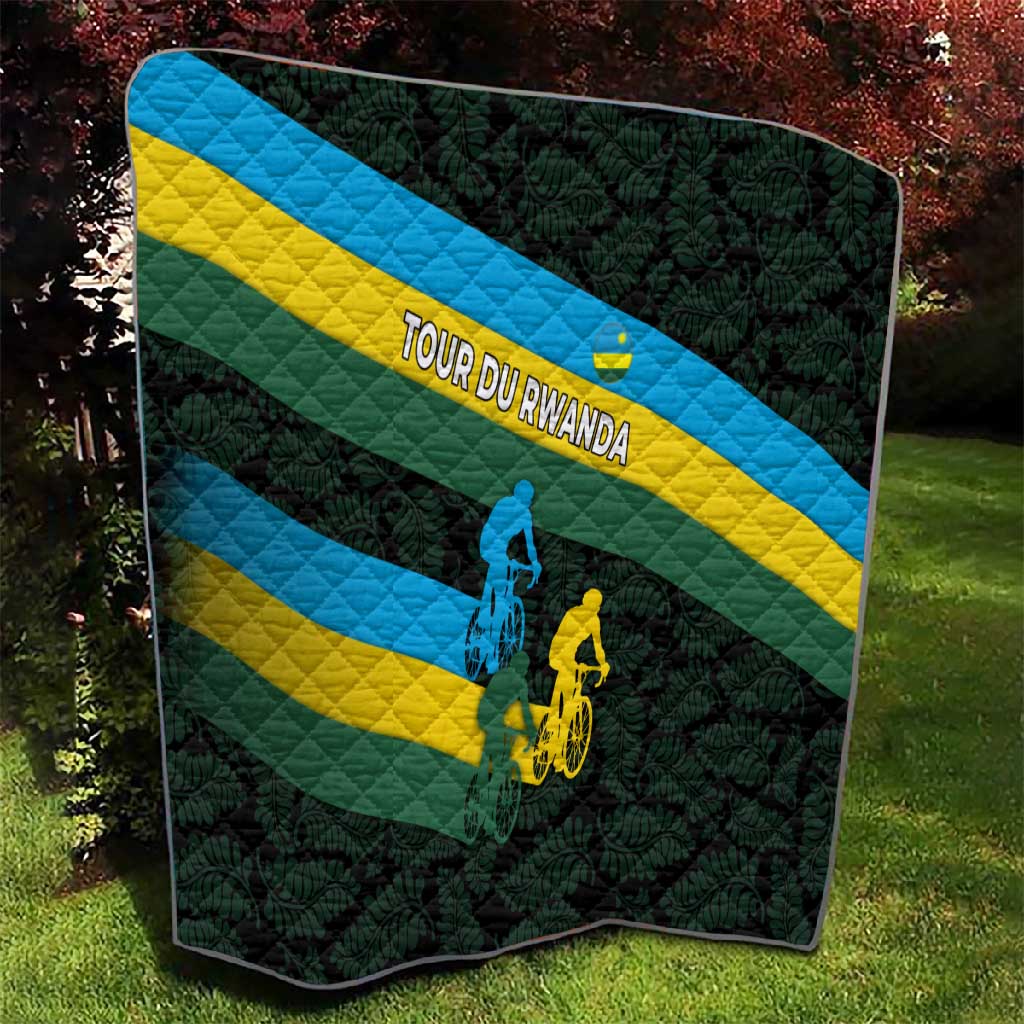 Rwanda Quilt with Tour du Rwanda Cycling Race Flag Stripe Spirit TS04