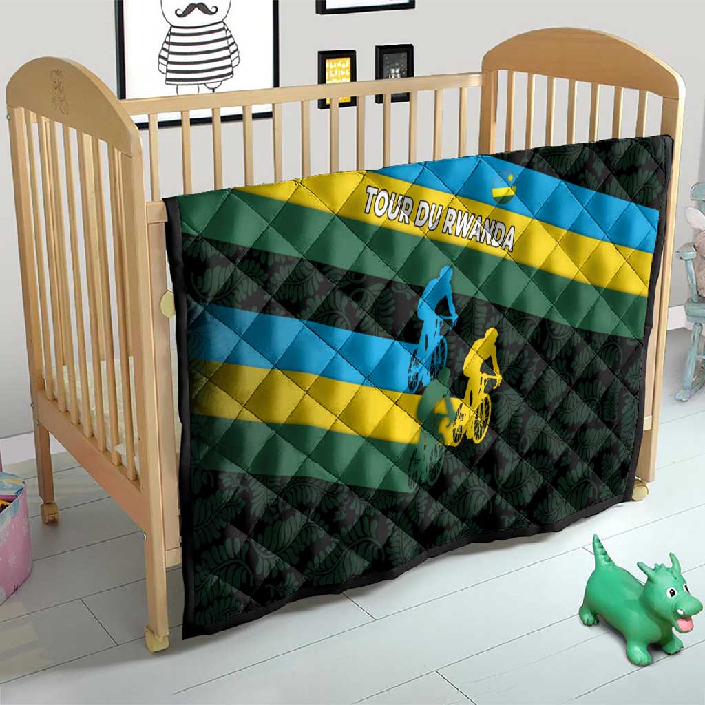 Rwanda Quilt with Tour du Rwanda Cycling Race Flag Stripe Spirit TS04
