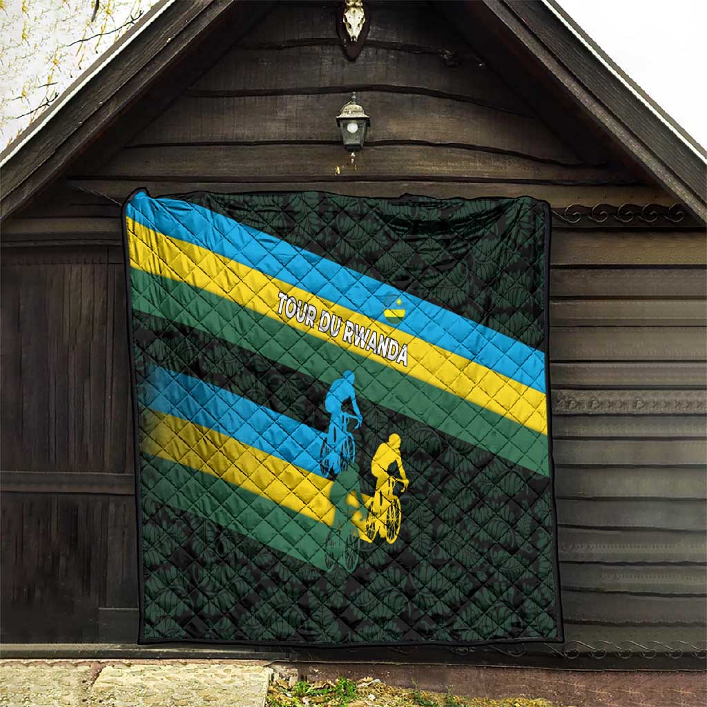 Rwanda Quilt with Tour du Rwanda Cycling Race Flag Stripe Spirit TS04