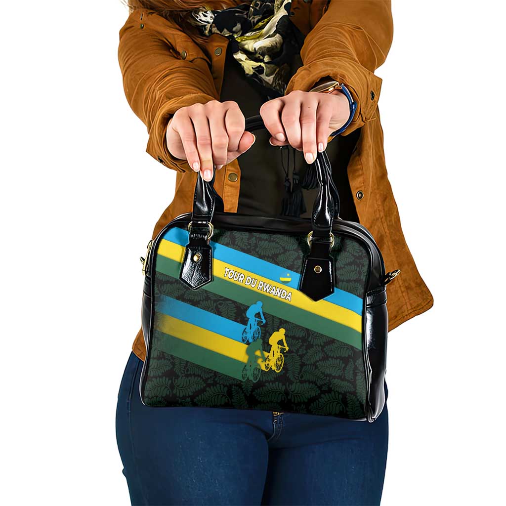 Rwanda Shoulder Handbag with Tour du Rwanda Cycling Race Flag Stripe Spirit TS04