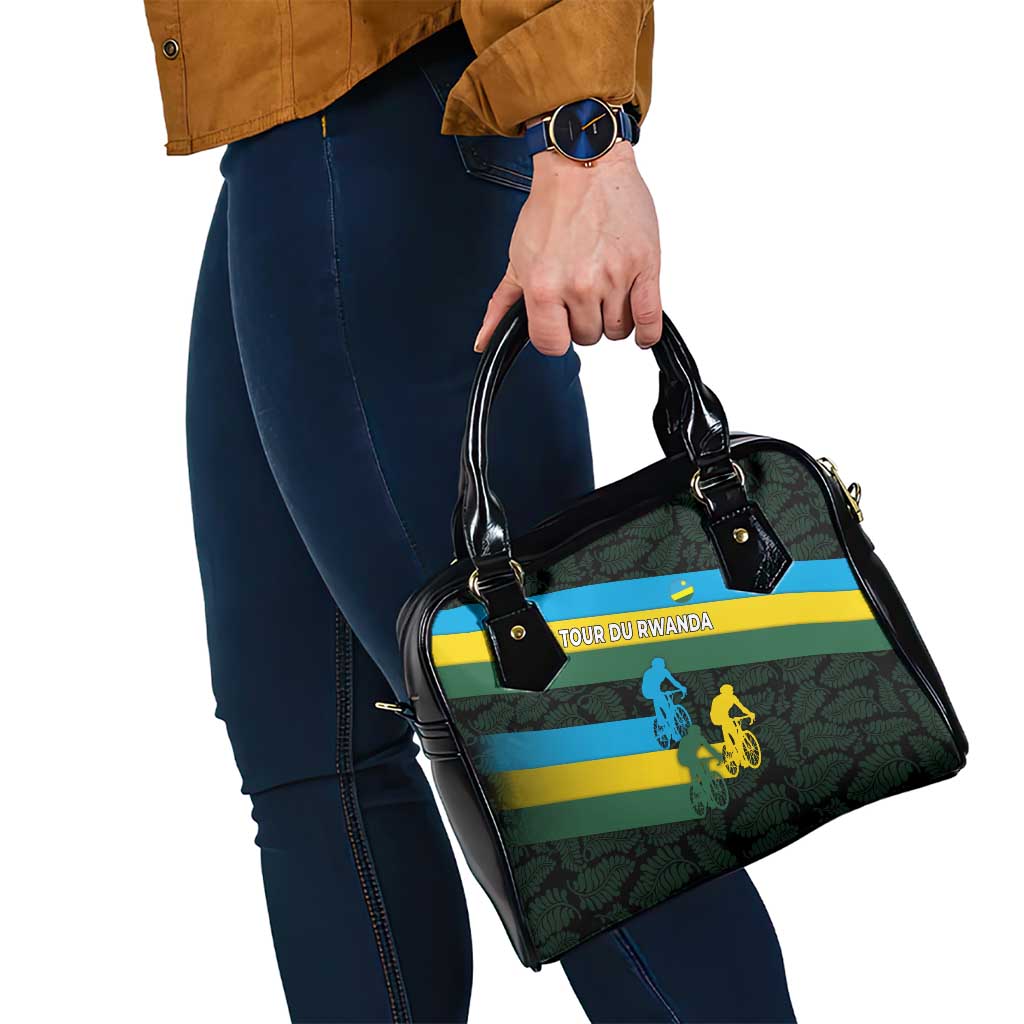 Rwanda Shoulder Handbag with Tour du Rwanda Cycling Race Flag Stripe Spirit TS04