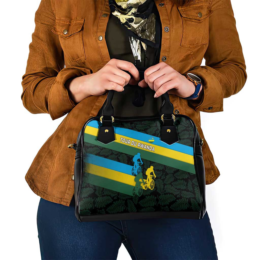 Rwanda Shoulder Handbag with Tour du Rwanda Cycling Race Flag Stripe Spirit TS04