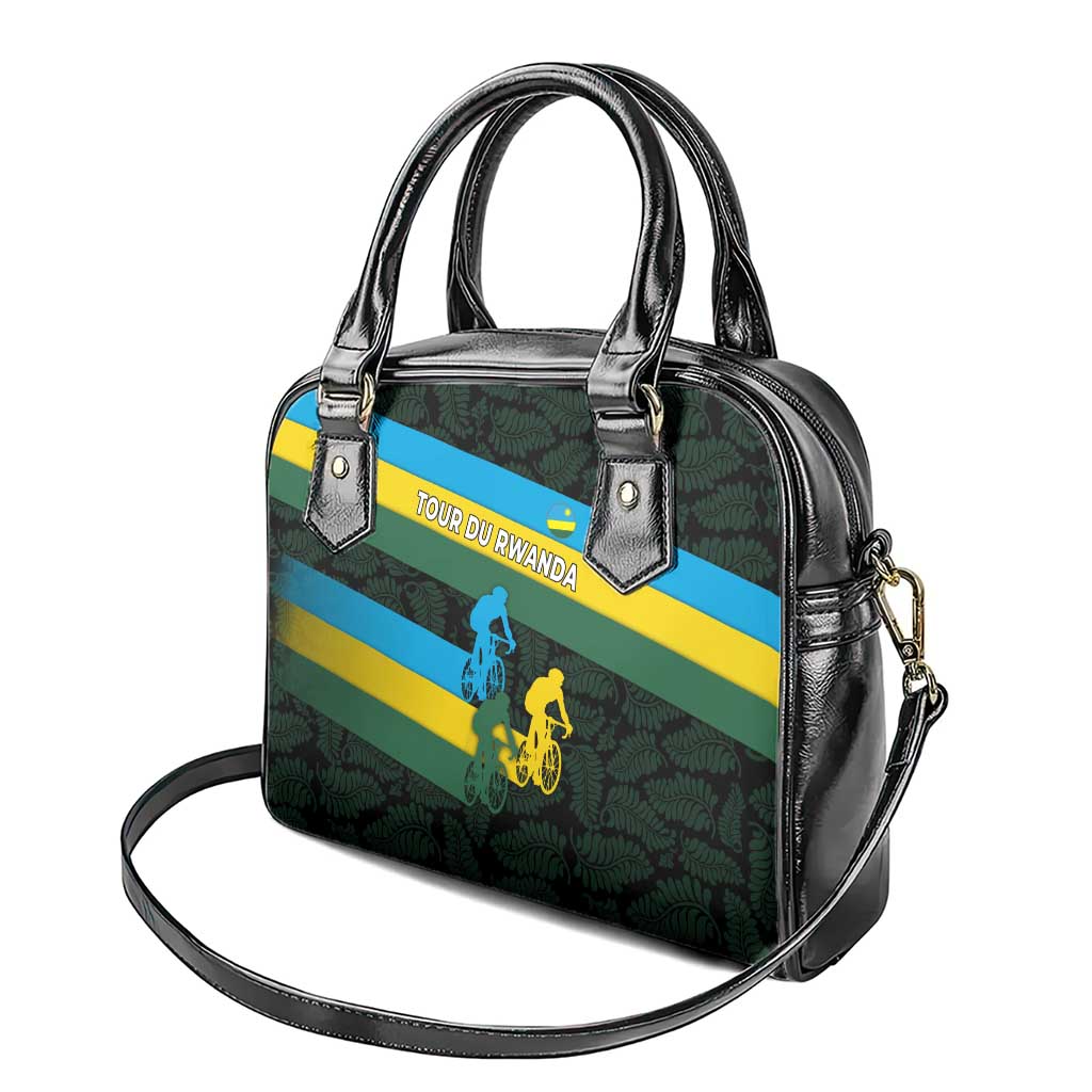 Rwanda Shoulder Handbag with Tour du Rwanda Cycling Race Flag Stripe Spirit TS04