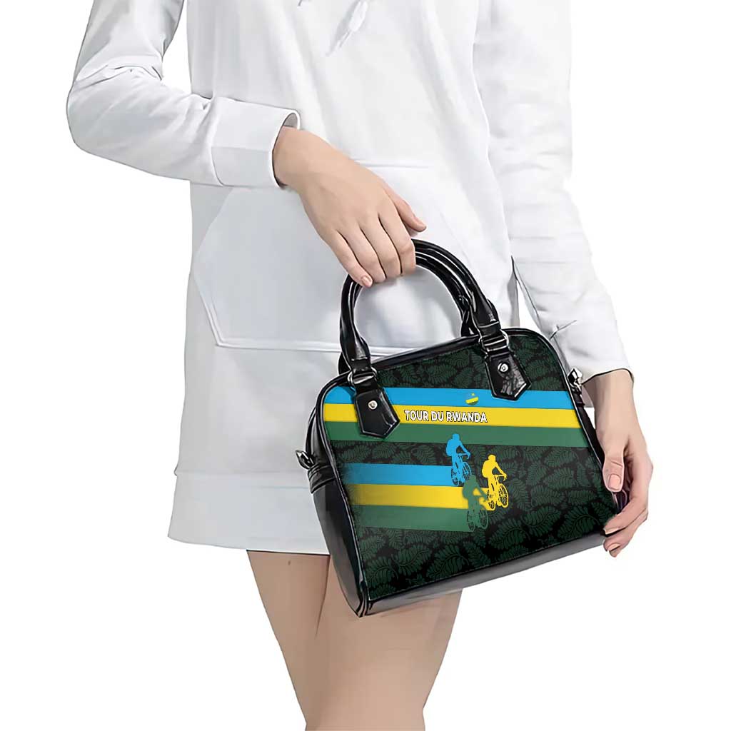 Rwanda Shoulder Handbag with Tour du Rwanda Cycling Race Flag Stripe Spirit TS04