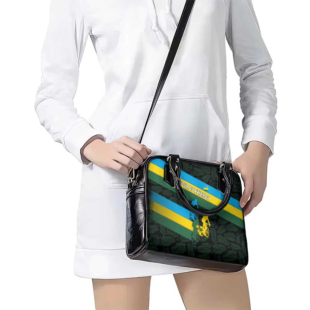 Rwanda Shoulder Handbag with Tour du Rwanda Cycling Race Flag Stripe Spirit TS04