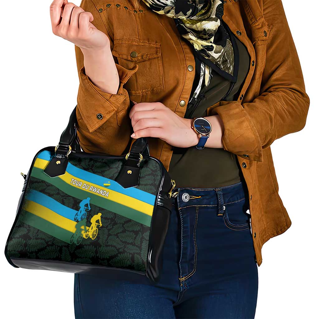 Rwanda Shoulder Handbag with Tour du Rwanda Cycling Race Flag Stripe Spirit TS04