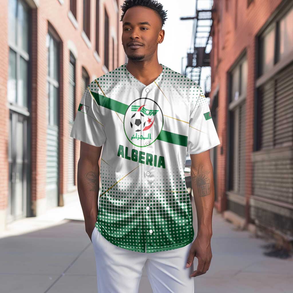 Algeria Soccer Baseball Jersey with Desert Warriors Text and National Flag Design TS04