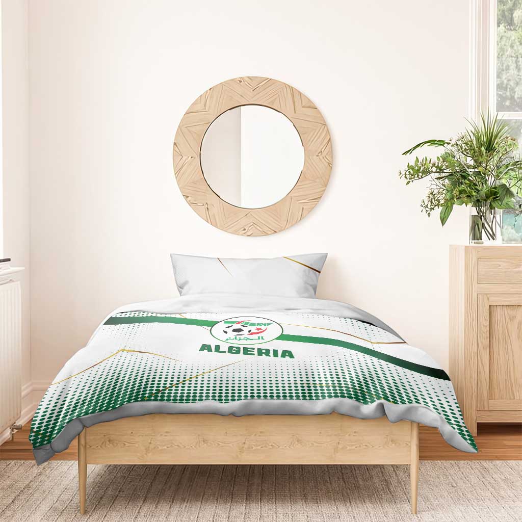 Algeria Soccer Bedding Set with Desert Warriors Text and National Flag Design TS04