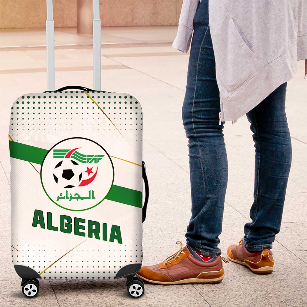 Algeria Soccer Luggage Cover with Desert Warriors Text and National Flag Design TS04