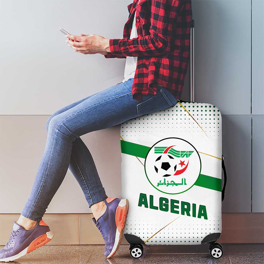 Algeria Soccer Luggage Cover with Desert Warriors Text and National Flag Design TS04