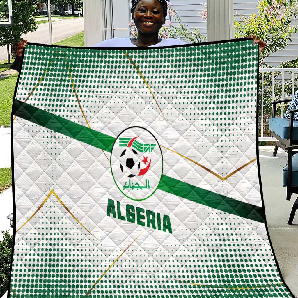 Algeria Soccer Quilt with Desert Warriors Text and National Flag Design TS04