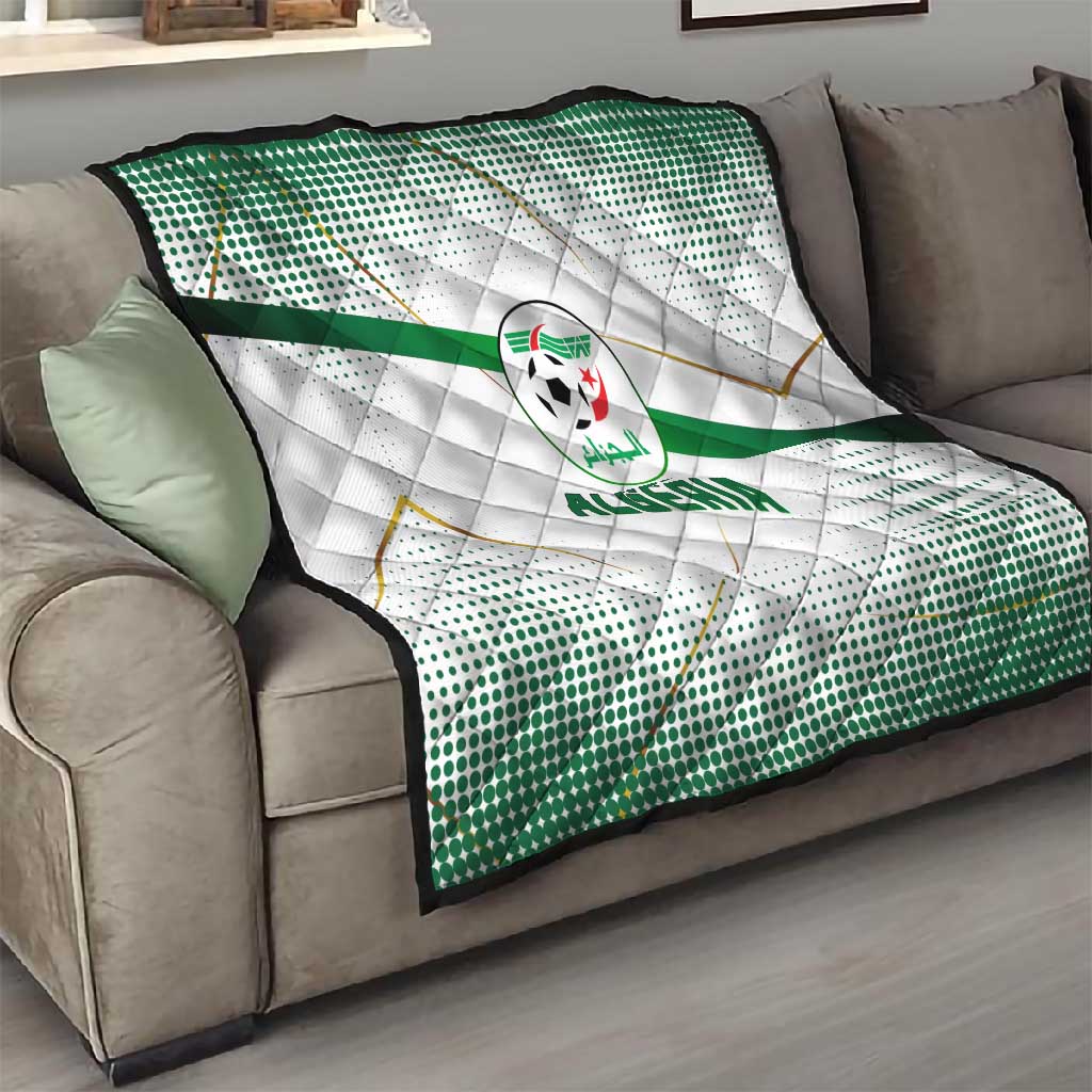 Algeria Soccer Quilt with Desert Warriors Text and National Flag Design TS04