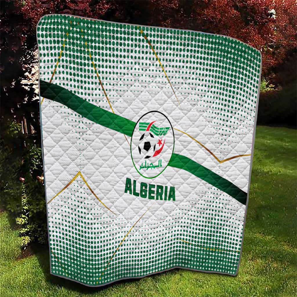 Algeria Soccer Quilt with Desert Warriors Text and National Flag Design TS04