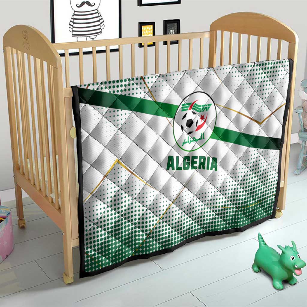 Algeria Soccer Quilt with Desert Warriors Text and National Flag Design TS04