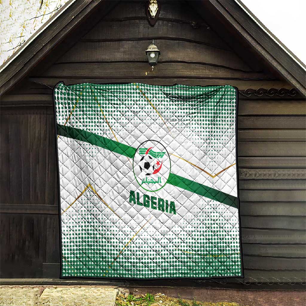 Algeria Soccer Quilt with Desert Warriors Text and National Flag Design TS04