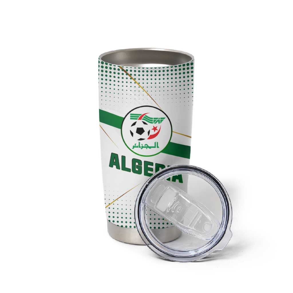 Algeria Soccer Tumbler Cup with Desert Warriors Text and National Flag Design TS04