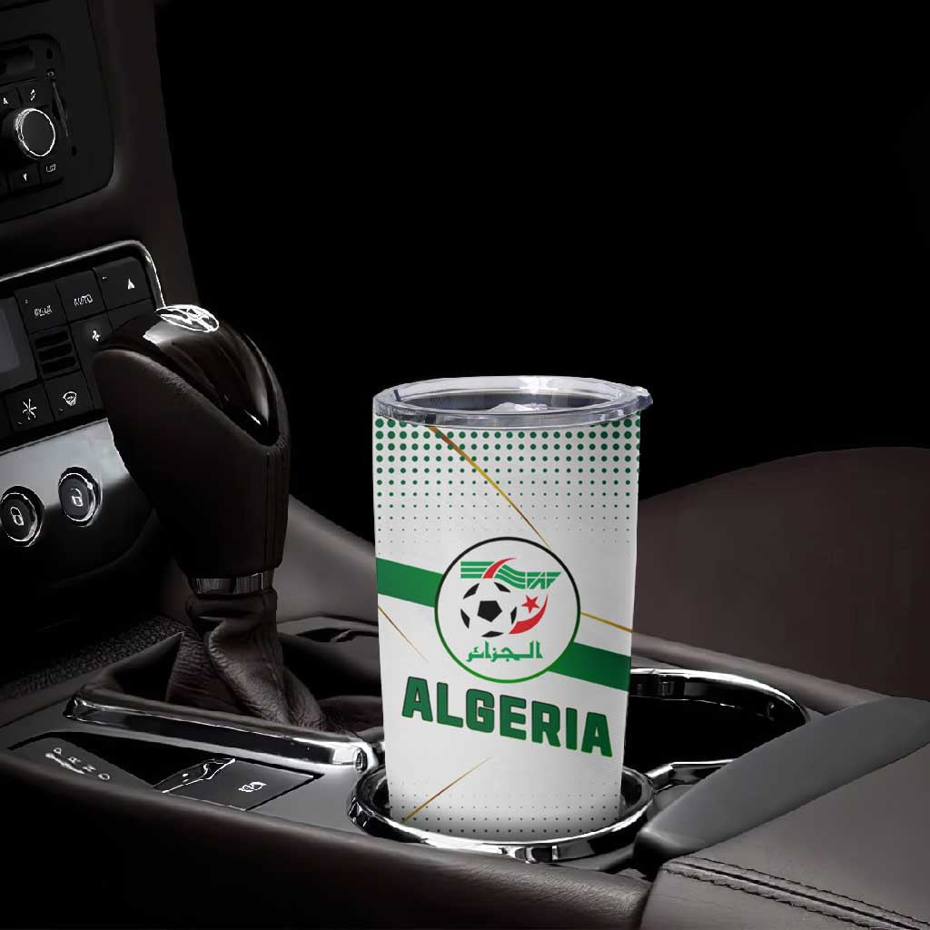 Algeria Soccer Tumbler Cup with Desert Warriors Text and National Flag Design TS04