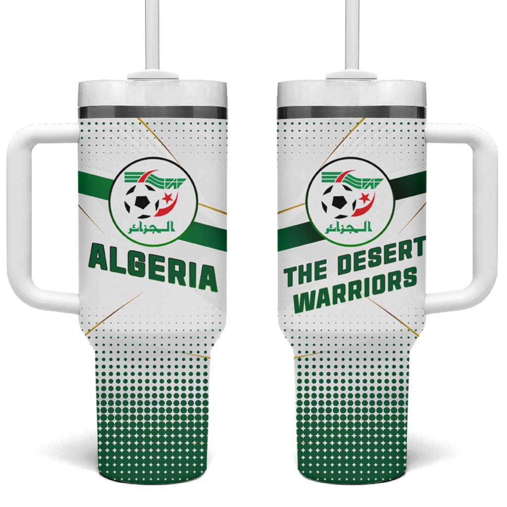 Algeria Soccer Tumbler With Handle with Desert Warriors Text and National Flag Design TS04