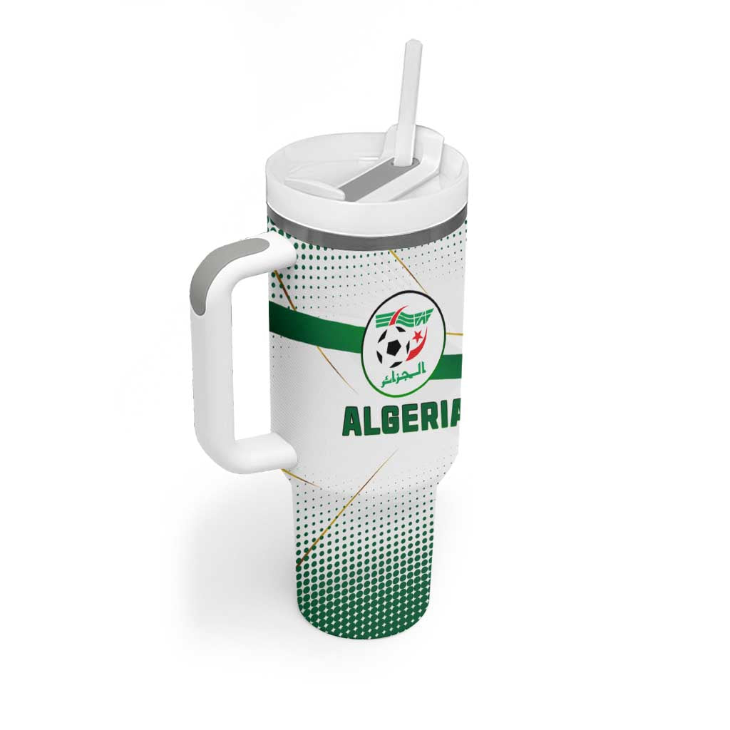 Algeria Soccer Tumbler With Handle with Desert Warriors Text and National Flag Design TS04