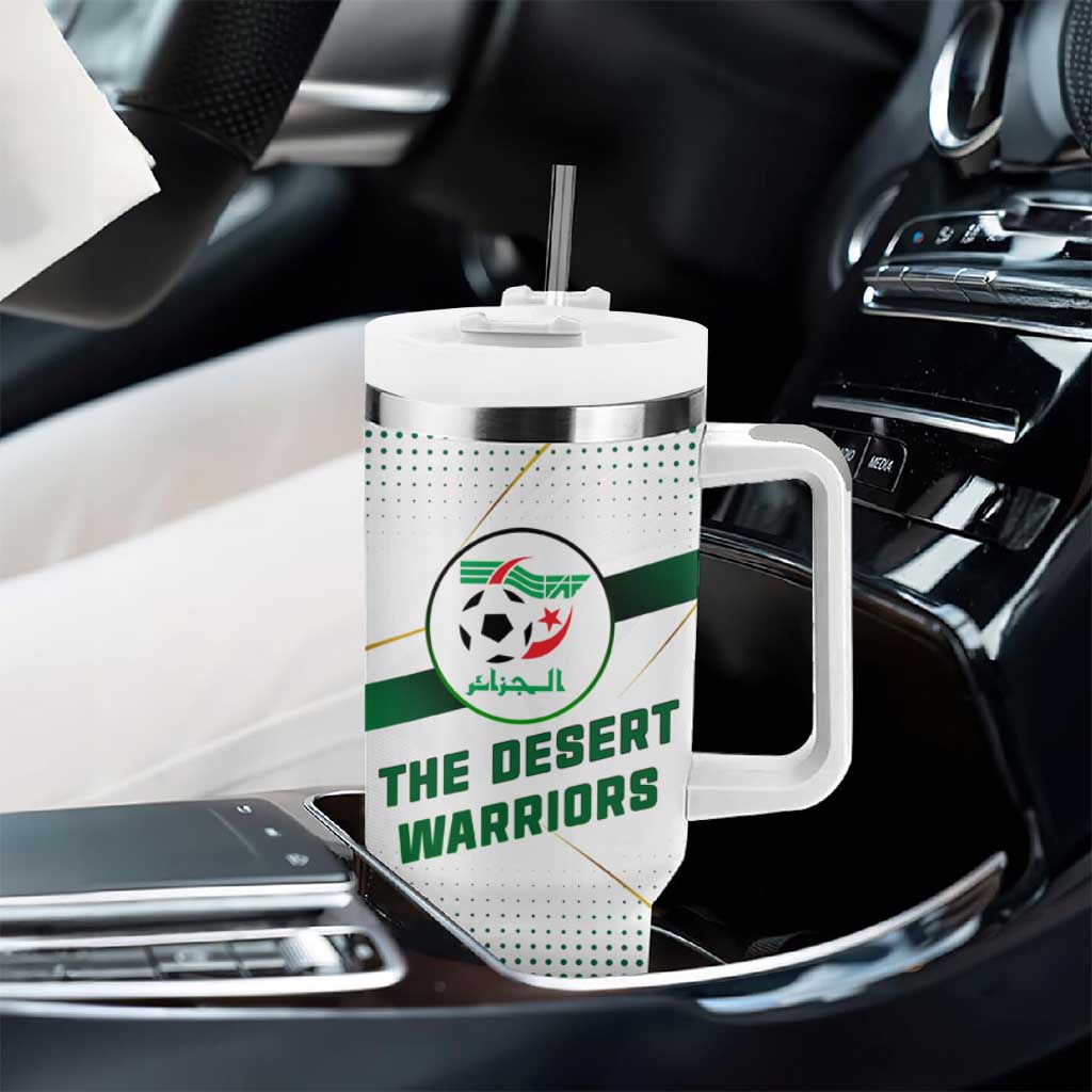 Algeria Soccer Tumbler With Handle with Desert Warriors Text and National Flag Design TS04