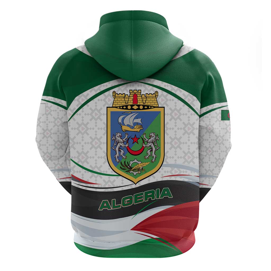 Algeria Hoodie with National Flag and Coat of Arms Crest Design TS04