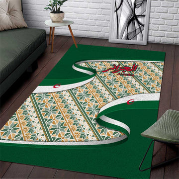 Algeria Area Rug with Arabic Calligraphy and Traditional Pattern Design TS04
