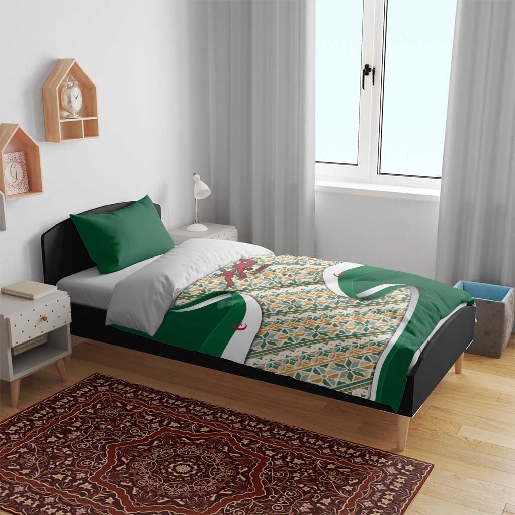 Algeria Bedding Set with Arabic Calligraphy and Traditional Pattern Design TS04