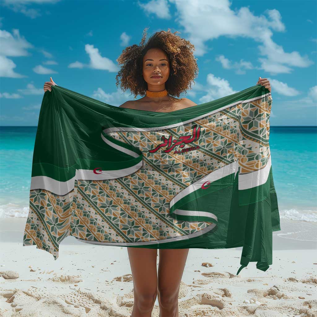 Algeria Sarong with Arabic Calligraphy and Traditional Pattern Design TS04
