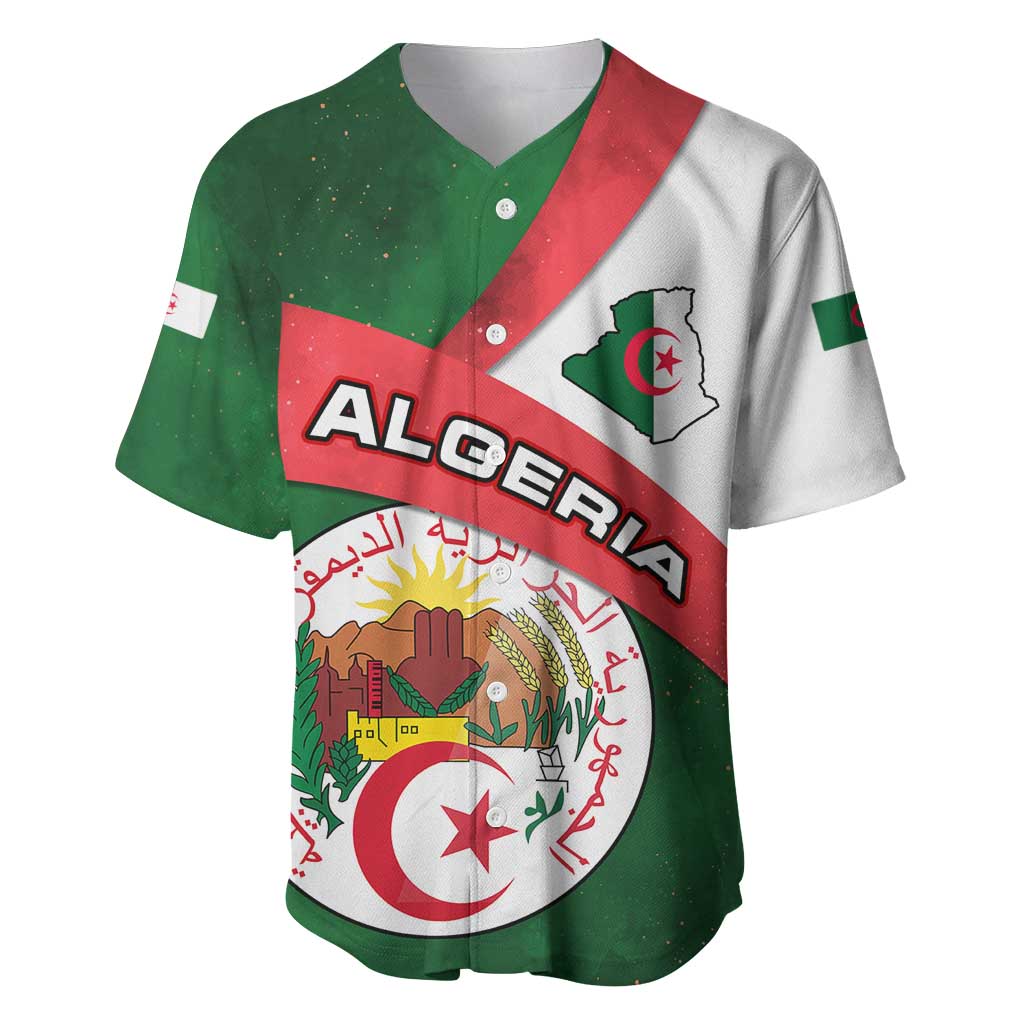 Algeria Baseball Jersey with National Emblem and Map Design TS04