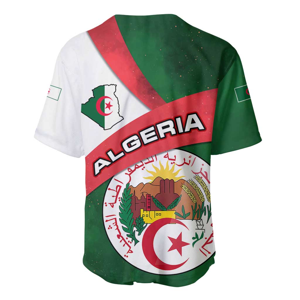 Algeria Baseball Jersey with National Emblem and Map Design TS04
