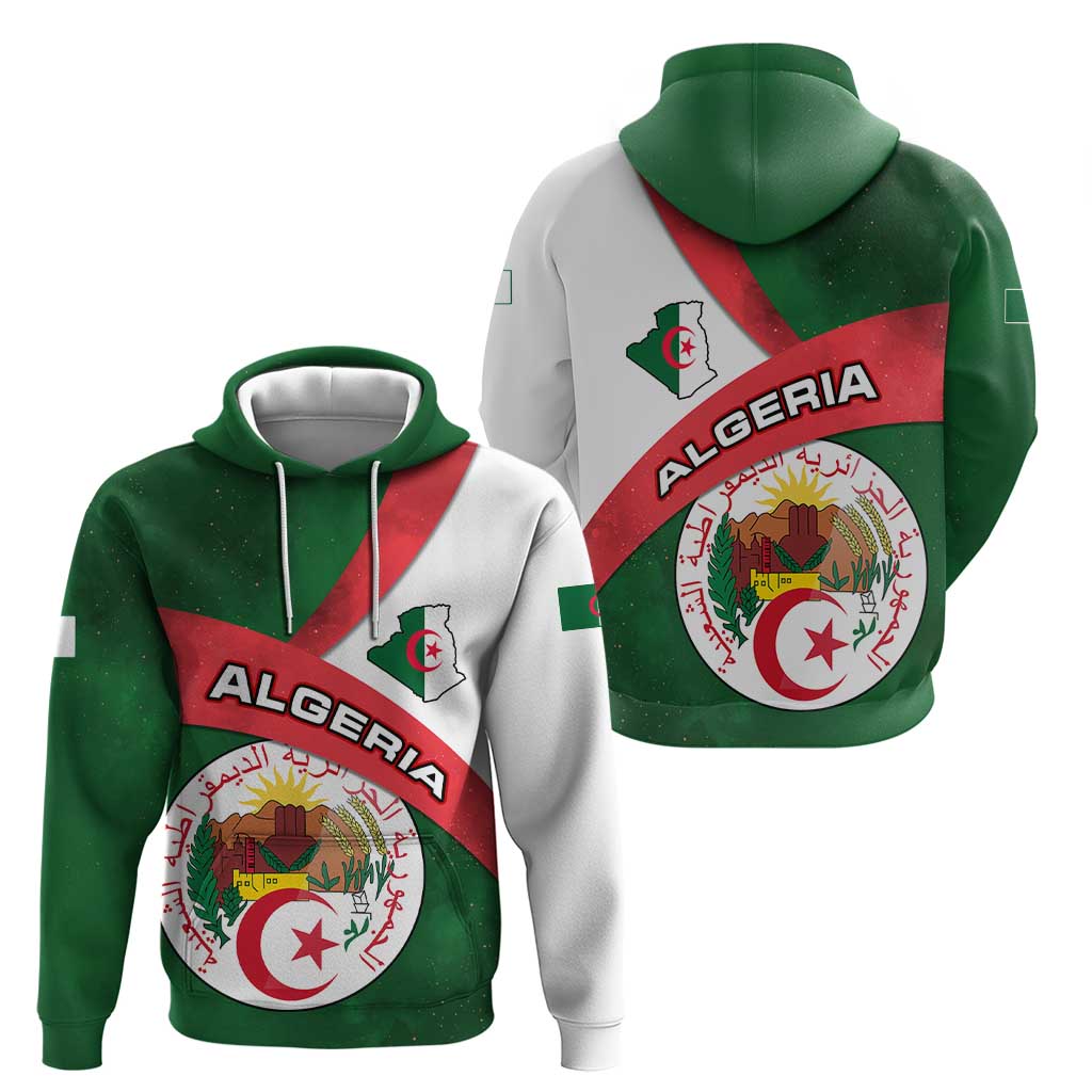 Algeria Hoodie with National Emblem and Map Design TS04