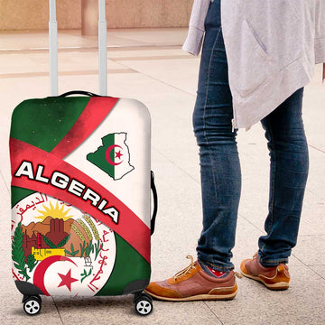 Algeria Luggage Cover with National Emblem and Map Design TS04