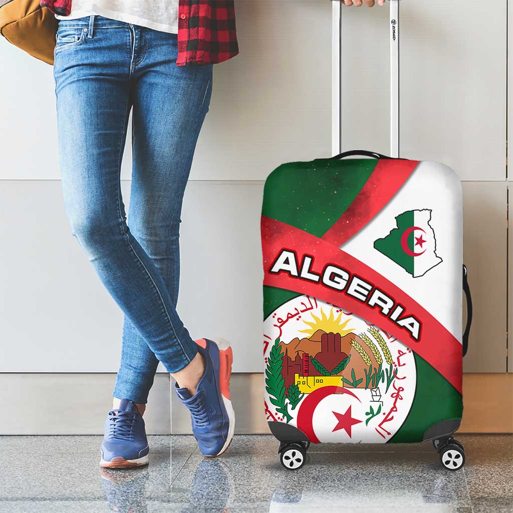 Algeria Luggage Cover with National Emblem and Map Design TS04
