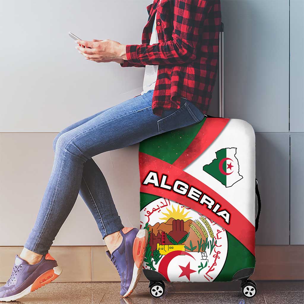 Algeria Luggage Cover with National Emblem and Map Design TS04